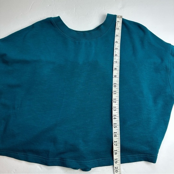 Fabletics Tie Back Sweatshirt Women's size med Blue Fleece Adjustable FLAWED - Picture 4 of 8